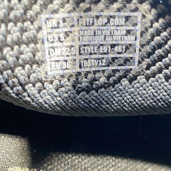 FITFLOP Uberknit Women High Top Slip-On Sneaker US 5EU 36 Black E91 -461 - Picture 7 of 7